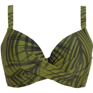 BEACHWAVE Curve Voorgevormde Beugel Bikinitop Groen/Zwart