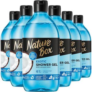 Nature Box Coconut Moisture & Freshness douchegel - 6 x 385 ml - voordeelverpakking