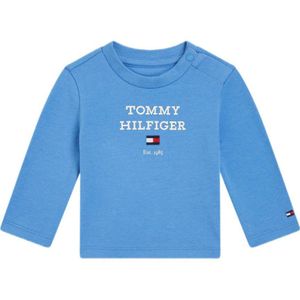 Tommy Hilfiger baby longsleeve met tekst lichtblauw