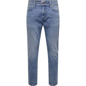 ONLY & SONS tapered fit jeans ONSROPE blauw