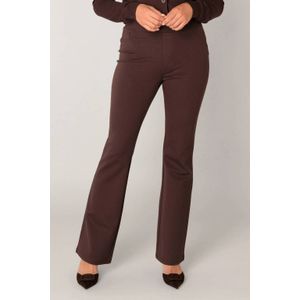 Base Level - Flared High Waist Broek - Donkerbruin