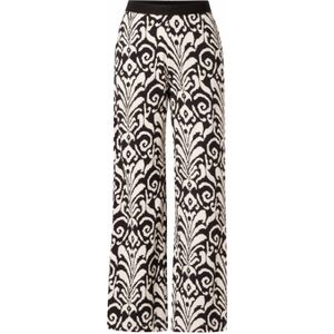 Yesta loose fit broek met all over print zwart/wit