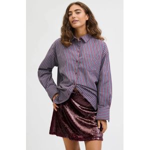 JJXX mini rok met pailletten donkerrood