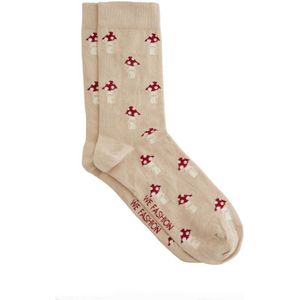 WE Fashion - Huissokken - Beige - Met All Over Print