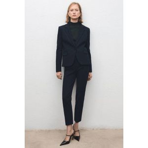 Mango getailleerde blazer marineblauw