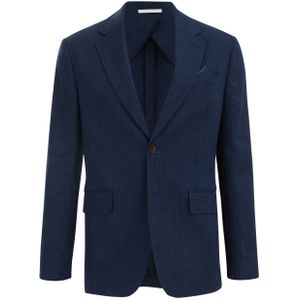 WE Fashion Van Gils slim fit colbert heavy blue