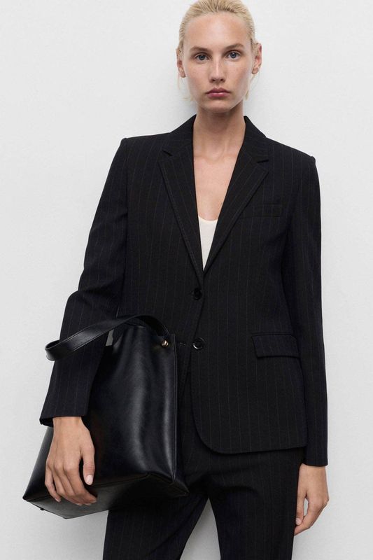 MANGO Blazers 'Bergen'  marine / wit