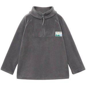Mango Kids fleece sweater antraciet