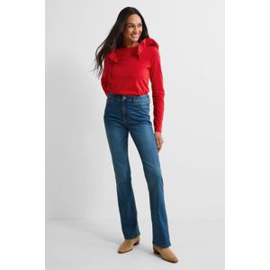 Anytime high waist flared jeans 70s blauw