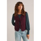 WE Fashion - Gilet - Donkerrood