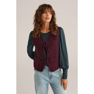 WE Fashion - Gilet - Donkerrood