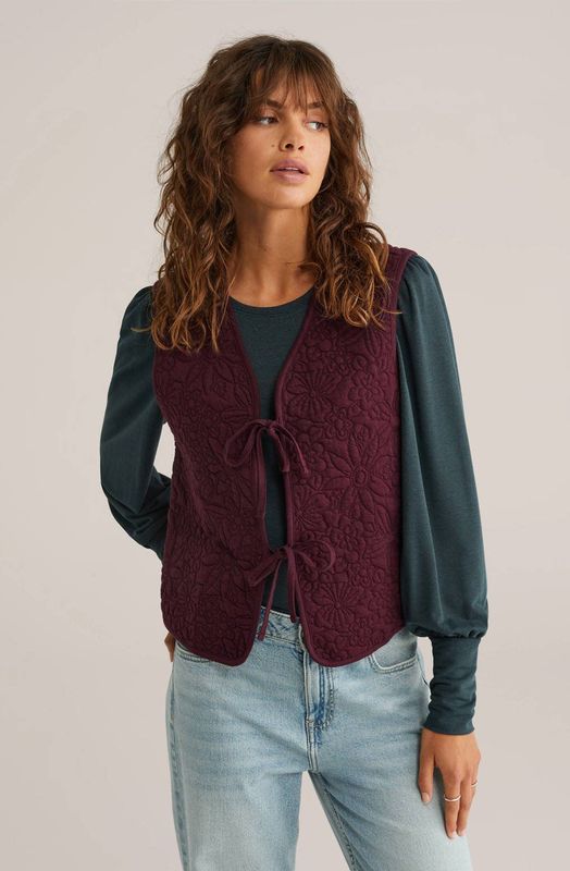 WE Fashion - Gilet - Donkerrood