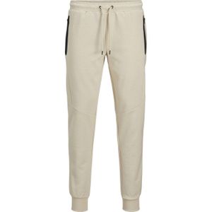 JACK & JONES PANTS STUDIO gemêleerde slim fit joggingbroek JPSTWILL moonbeam