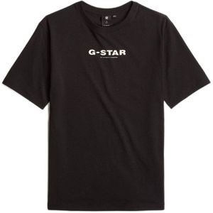 G-Star RAW T-shirt t-shirt s\\s loose met logo zwart/wit
