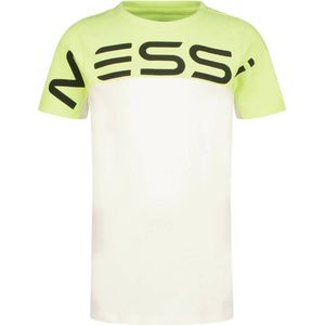 Vingino x Messi T-shirt Jint met logo wit/geel