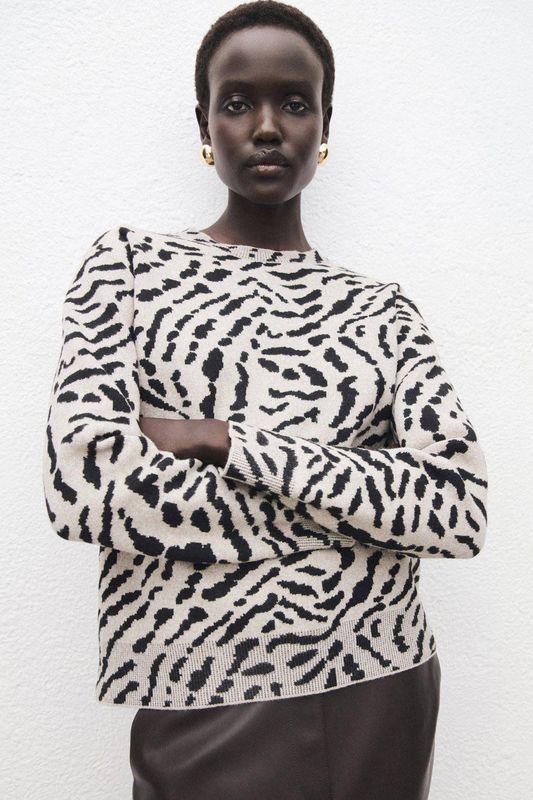 Mango - Gebreide Trui - Wit