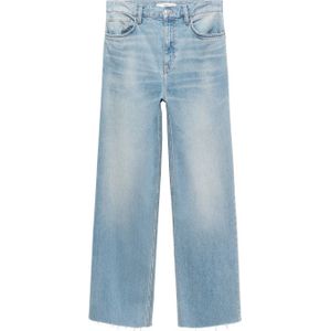 Mango wide leg jeans light blue denim