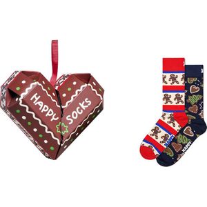 Happy Socks giftbox sokken Gingerbread Heart - set van 2 multi