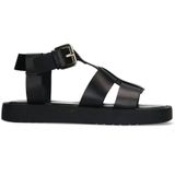 Sacha leren sandalen zwart