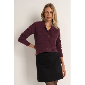 CLAUDIA BY CLAUDIA STRÄTER cardigan donkerrood gebreid