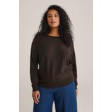 WE Fashion pullover donkerbruin