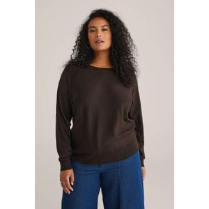 WE Fashion pullover donkerbruin