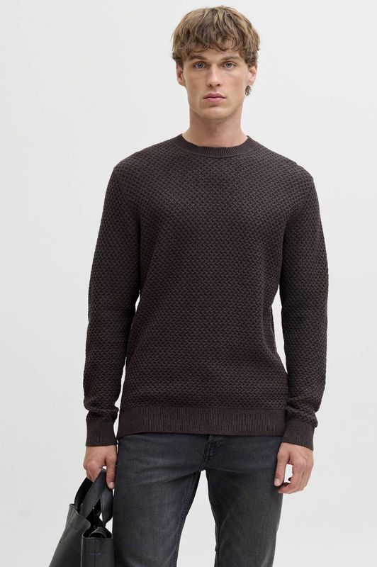 JACK & JONES PREMIUM - Gebreide Pullover - Donkerbruin