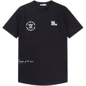 Off The Pitch slim fit T-shirt Generation met backprint zwart