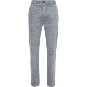 WE Fashion gemêleerde slim fit pantalon dusty blue