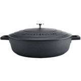 Braadpan, Laag, Gietaluminium, 32 CM, 5 L, Zwart - MasterClass