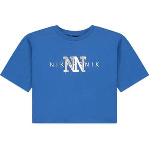 NIK&NIK T-shirt Spray met logo helderblauw