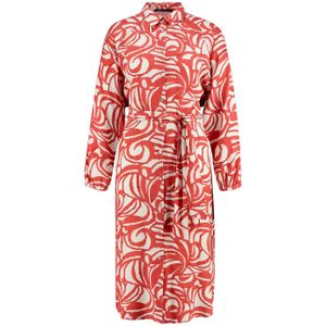 Expresso blousejurk met all over print rood/wit