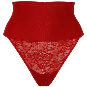 Maidenform high waist corrigerende string Tame Your Tummy rood