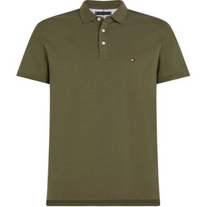 Tommy Hilfiger slim fit polo 1985 met logo army green