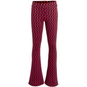 Cars flared broek TOPYA met all over print fuchsia/zwart