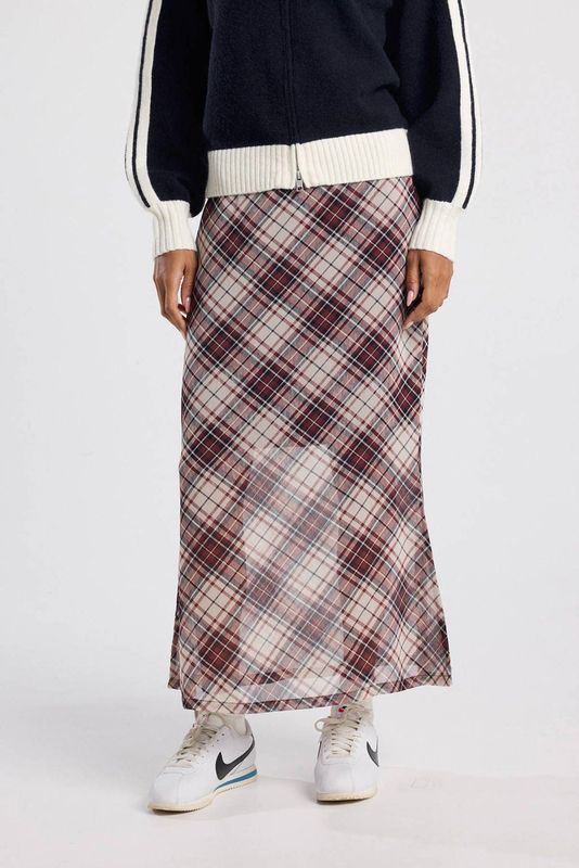 America Today - Rumi - Maxi Rok - Ruitdessin - Gevoerd - Enkel-lengte