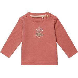 Noppies baby longsleeve Charlot met printopdruk oudroze