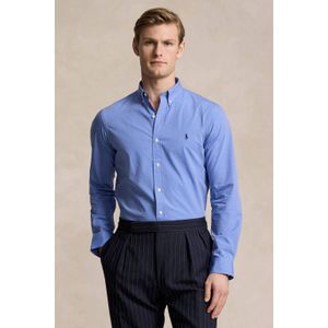 POLO Ralph Lauren slim fit overhemd met logo blue end on end