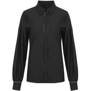 G-maxx blouse Esmay met plooidetails zwart