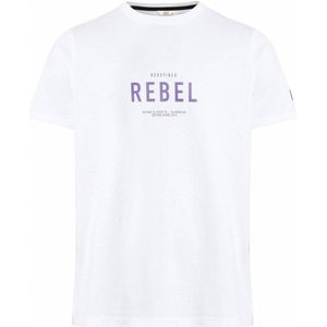 Redefined Rebel T-shirt RRRonan met printopdruk white candy