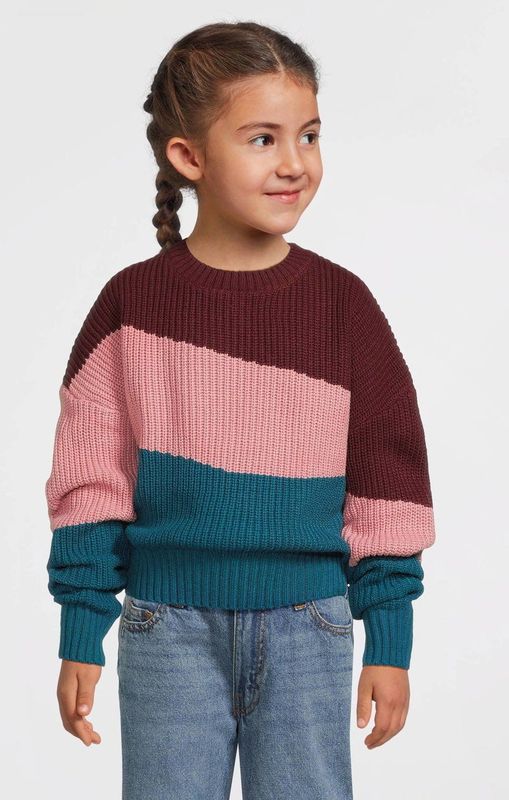 Me & My Monkey - Layla - Gebreide Trui - Multi - Ronde Hals - Lange Mouwen