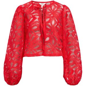 OBJECT semi-transparante kanten top OBJROSE rood