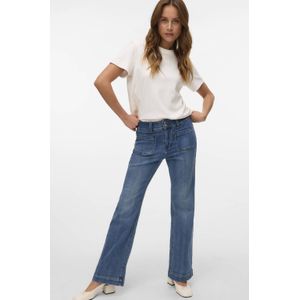 VERO MODA high waist loose fit jeans dark blue denim