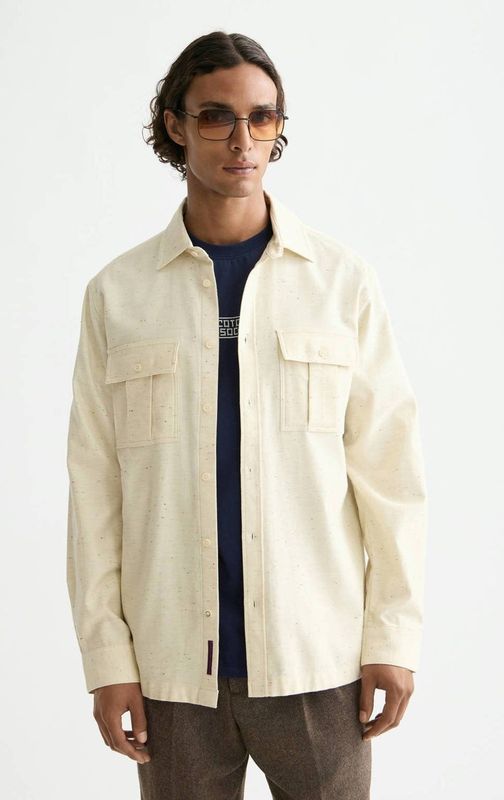 Scotch & Soda - Melange Relaxed-fit - Overhemd - Lange Mouwen