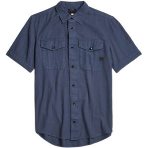 G-Star RAW slim fit denim overhemd Marine blauw