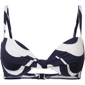 ESPRIT Women Beach voorgevormde beugel bikinitop donkerblauw/wit