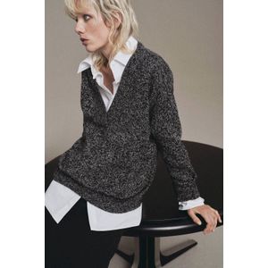 Mango pullover zwart