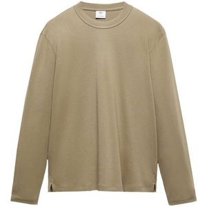 Mango Man regular fit longsleeve groen