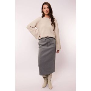 G-maxx midi rok grijs melange