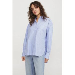 JJXX gestreepte blouse JXJAMIE blauw/wit